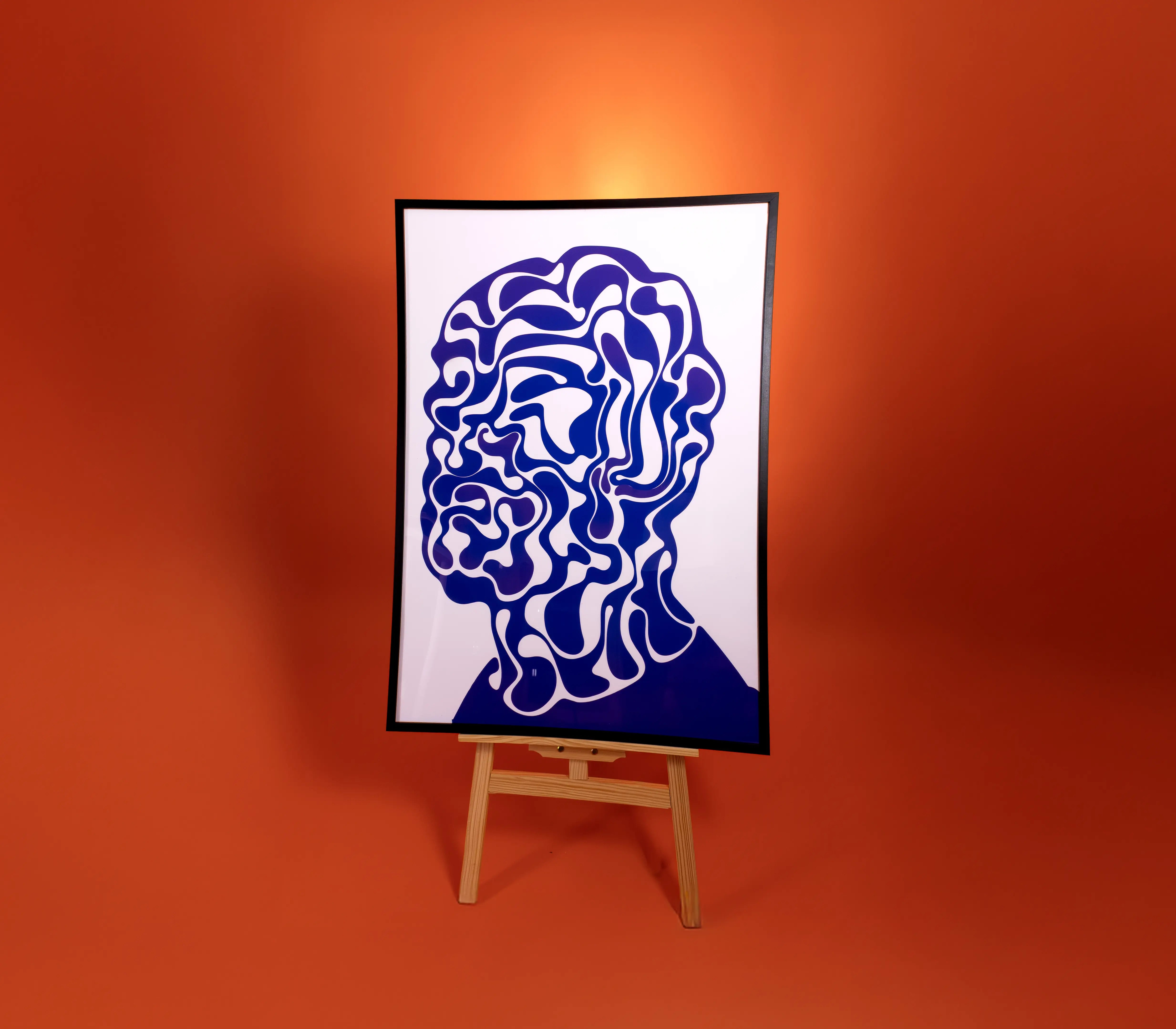 poster personalizat cu un cap abstract